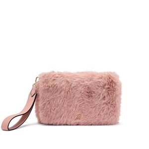 VS Phone Wristlet Victoria’s Secret Wallet Pink Cozy with Gold accents Plush NEW